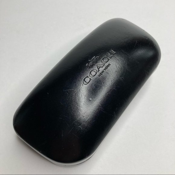 COACH Black Embossed Large Hard Shell Sunglasses Travel Case - Picture 3 of 16